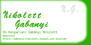 nikolett gabanyi business card
